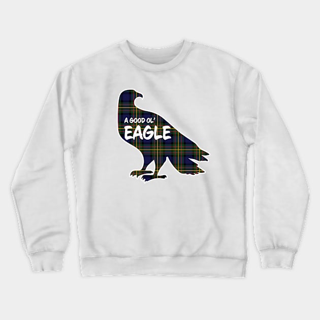 Eagle Critter - MacLaren Plaid Crewneck Sweatshirt by Wright Art